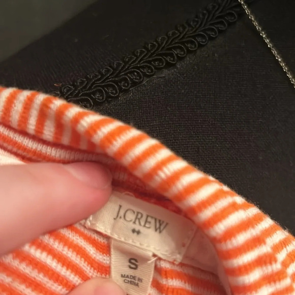 Orange and White Striped J. Crew Hoodie - Picture 4 of 5